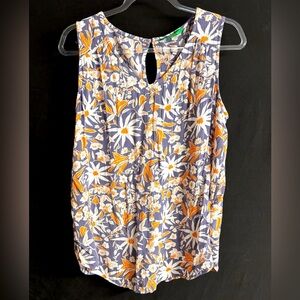 Dip Tank Top Blouse Small Floral